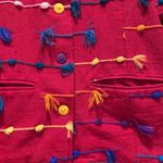 Vintage Kindred Spirit Red Funky Embroidered Blazer Jacket Size Medium Photo 6