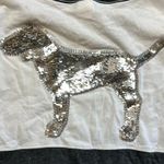 PINK - Victoria's Secret VICTORIAS SECRET PINK BLING STRIPE DOG SEQUIN RHINESTONE LONG SLEEVE Photo 5
