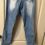 Elite Jeans Distressed Blue Jeans Fishnets Y2K Sexy Party Skinny Size 9  Photo 4