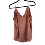 EXPRESS ‎ Cami Top Ruffle Trim Sleeveless Casual Blouse Rose Gold Medium Photo 4