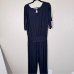 Soft Surroundings  Black Wide Leg Jumpsuit Womens S Jersey Knit Fall Comfortable Photo 1
