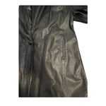 Vintage genuine leather small oversized Jacket with suede paisley‎ design Black Photo 6