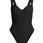 SKIMS Signature Swim Underwire One Piece in Onyx, Size X-Small Photo 4