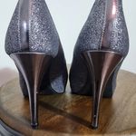 Jacqueline Ferrar  Silver High Heels Size 8.5 Silver Open Toe Platform Heels Photo 3