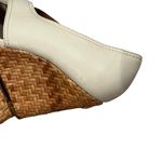 BCBGMAXAZRIA Raisa White Cream Leather Wedge, Sz 6.5 Photo 11