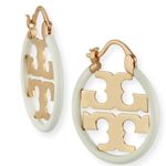 Tory Burch New Auth Ivory Miller Gold Hoop W/ Dust Bag Photo 6