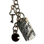 Inspirational Charm Necklace – Silver Tone Rope Chain – “Find Joy in the Journey Photo 7