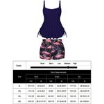 Chama Plus Size Tankini Two Piece Boyshorts Bathing Suits Tummy Control nwot Blue Photo 7