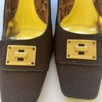 J.Renee Chocolate Heels with Gold Accent Brown Size 11 Photo 1