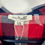 Simply Noelle  size L XL‎ 12-14 red blue white long sleeve button up flannel top Photo 6