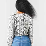 BB Dakota Women's Snake The Cake Satin Bodysuit Size Small Snakeskin Print Photo 13