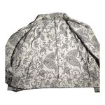 Vtg Y2K Gray Ivory Paisley Floral Reversible Open Front Shawl Collar Jacket Sz M Size M Photo 2