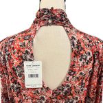 Free People NEW Women's Coral Floral All Dolled Up Mesh Crop Top Shirt Sz S Photo 4