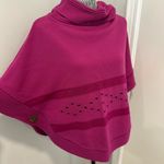 Montelli Womens Sz: Large Magnets Cowl Neck Side Button Round Bottom Cape. Pink Photo 6