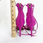 Marc Fisher NEW  Size 8.5 Pink Faux Suede Lace Up Heeled Sandals Photo 9
