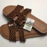 J.Crew Womens Animal Print Sandal Slide Sz 7 Photo 3