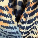 Veronica M ‎ Chiffon Dress Medium Blue Brown Animal Print Long Sleeve Office Wear Photo 8