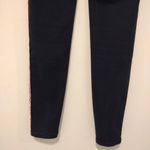 ZARA  Women's Skinny Jeans - Navy with Red and White Stripes Photo 8