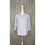 L.L.Bean  Women's Large Purple Check Long Sleeve Button-Up Shirt Casual Photo 1
