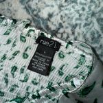 Rue 21  White and Green Bandana Top Photo 2