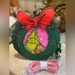 Lounge Fly  Dr. Seuss Grinch Christmas Wreath Crossbody Bag NWT Photo 2