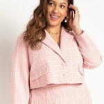 Eloquii NWT Cropped Tweed Blazer Photo 0