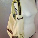 Charming Charlie sparkly jeweled hobo shoulder bag handbag cream Photo 2