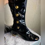Tory Burch  Madison Black Patent Leather Knee High Boots Photo 3