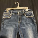 Miss Me  Junior's Medium Wash Slim Beaded Skinny Leg Blue Denim Jeans Size 27 Photo 1
