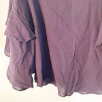 Free People Size Medium Ruffle Tiered Sleeve Gauze Black Blouse Bohemian Top Photo 1