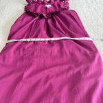 Ann Taylor Loft Dress Womens Sz 4 Purple Ruffle Neck Sleeveless Whimsygoth Boho Photo 6