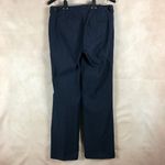 J.Crew Navy Denim-like Full Leg Striped Trousers Size 4 Photo 4