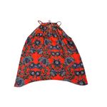 Collective Concepts Women's Red Floral Keyhole Halter Neck Tank Top Size Large Photo 2