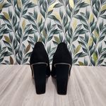 ASOS Pointed Toe Wedges Size 6 Black Faux Suede High Heel 4.5" Pumps Shoes Photo 2