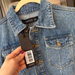 LIONESS  denim romper playsuit u know what’s up short sleeve jean utility buttons Photo 2