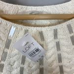 NWT LOFT Sweater Ivory Sequins White Size Small Women FLAWED Holiday‎ Christmas Photo 10