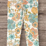 Chico's  WOMEN'S SIZE 0 ANKLE LENGTH STRETCH WHITE FLORAL PANTS WITH POCKETS Photo 0