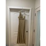 Revelry Dress Womens 8 Gold One Shoulder Sequin Formal Evening Gown Bridesmaid Photo 5