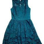 Xhilaration teal floral lace dress size small Photo 0