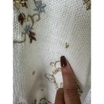 Designers Studio Originals Vintage Christmas Holiday Embroidered Beaded Cardigan White Size L Photo 8