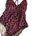 Kona Sol  Swimwear - Pink and Black Patterned Swimsuit Size Small Photo 5