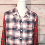 American Eagle Outfitters Red and White Plaid Flannel Size XS Photo 11