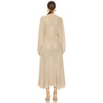 Alexis  Heida Dress in Gold Natural XSmall New Womens Long Knit Sweater Maxi Photo 2
