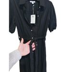 NWT Babydoll Milkmaid Puff Sleeve Shirt Dress Medium Black Whimsigoth Cottage Photo 7