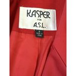 Kasper VTG ASL Women's Suit Jacket Blazer Skirt Sz 8 Red Buttons 2 Piece EUC Photo 3