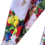 Roberto Cavalli Dress Size M Mini Y2K Boho Floral Butterfly Lemon Persimmon Photo 4