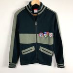 Rossignol JC de Castelbajac Zip Up Knit Patches Sweater Size L Photo 1