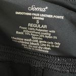 Soma  Smoothing Faux Leather Front Ponte Legging | Black | Small Regular Photo 4