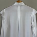 Cloth & Stone NWOT  Anthropologie Ruffle Button Down Shirt Womens XS White Career Photo 9