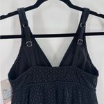 Croft & Barrow Women's Crochet V-Neck Ruffle Swim Dress Black Size 10 NWT Photo 5